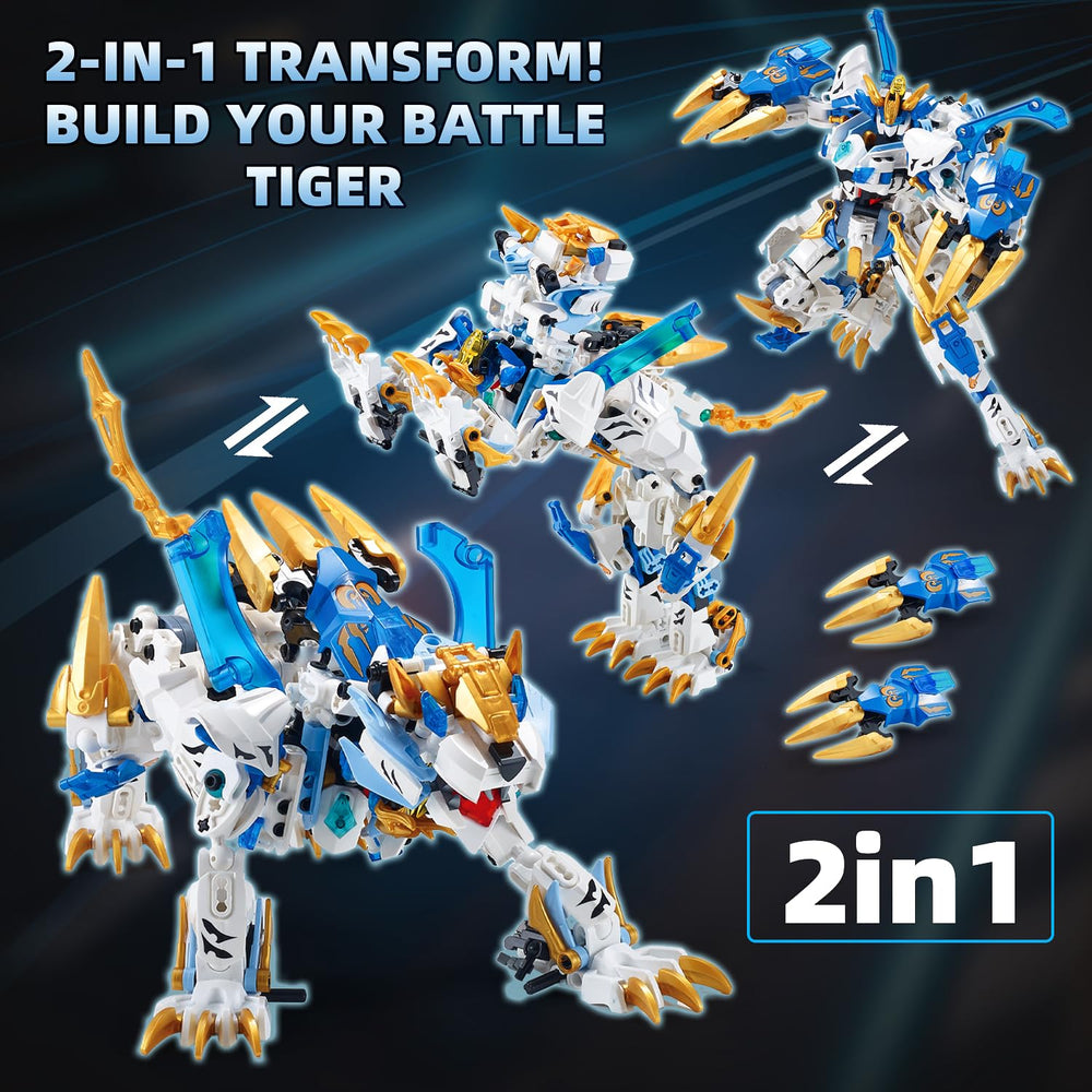TIALLOW White Tiger build instructions guide easy transforming steps.