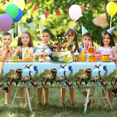 Tiamon dinosaur tablecloth doubles as a fun photo prop