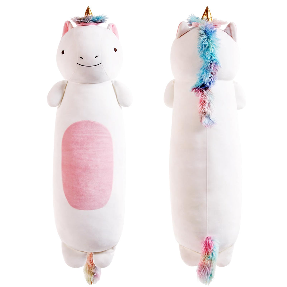 Tianmihou 36-inch unicorn plush body pillow for cozy bedtime comfort.