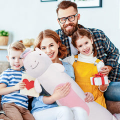 Tianmihou kids plush unicorn provides a cozy friend for reading adventures.