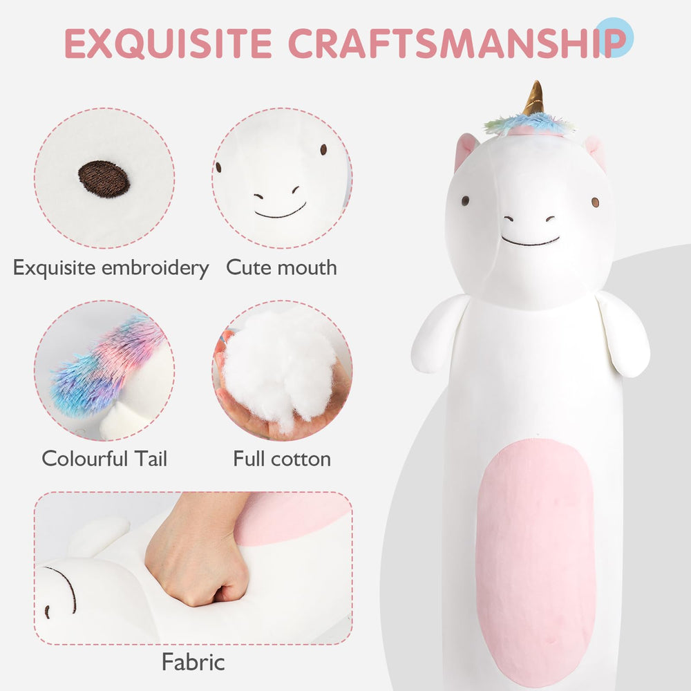 Tianmihou long unicorn stuffed toy with PP cotton for soft support.