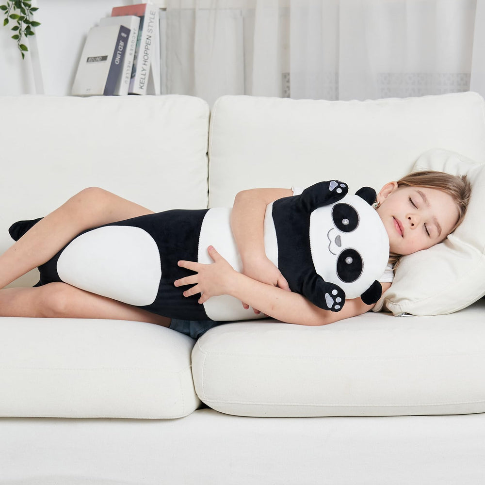 Tianmihou panda plush kids-side-view emphasizes friendly design and safe cuddling.