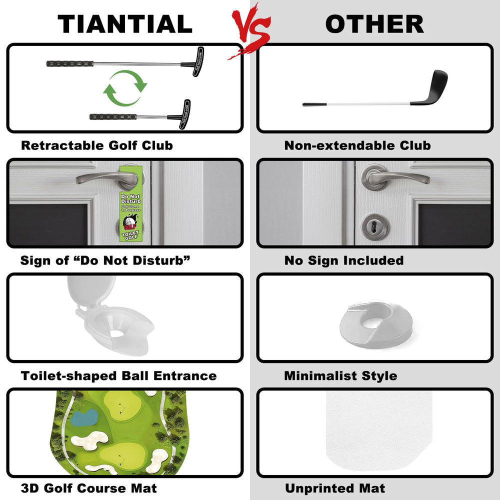 TIANSTIAL Toilet Golf Game ideal gag gift for golf lovers