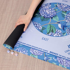 TIASUSAN blue mat folds for compact storage in the bag