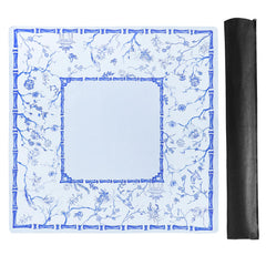 TIASUSAN Large Blue Mahjong Mat on table provides stable play surface.