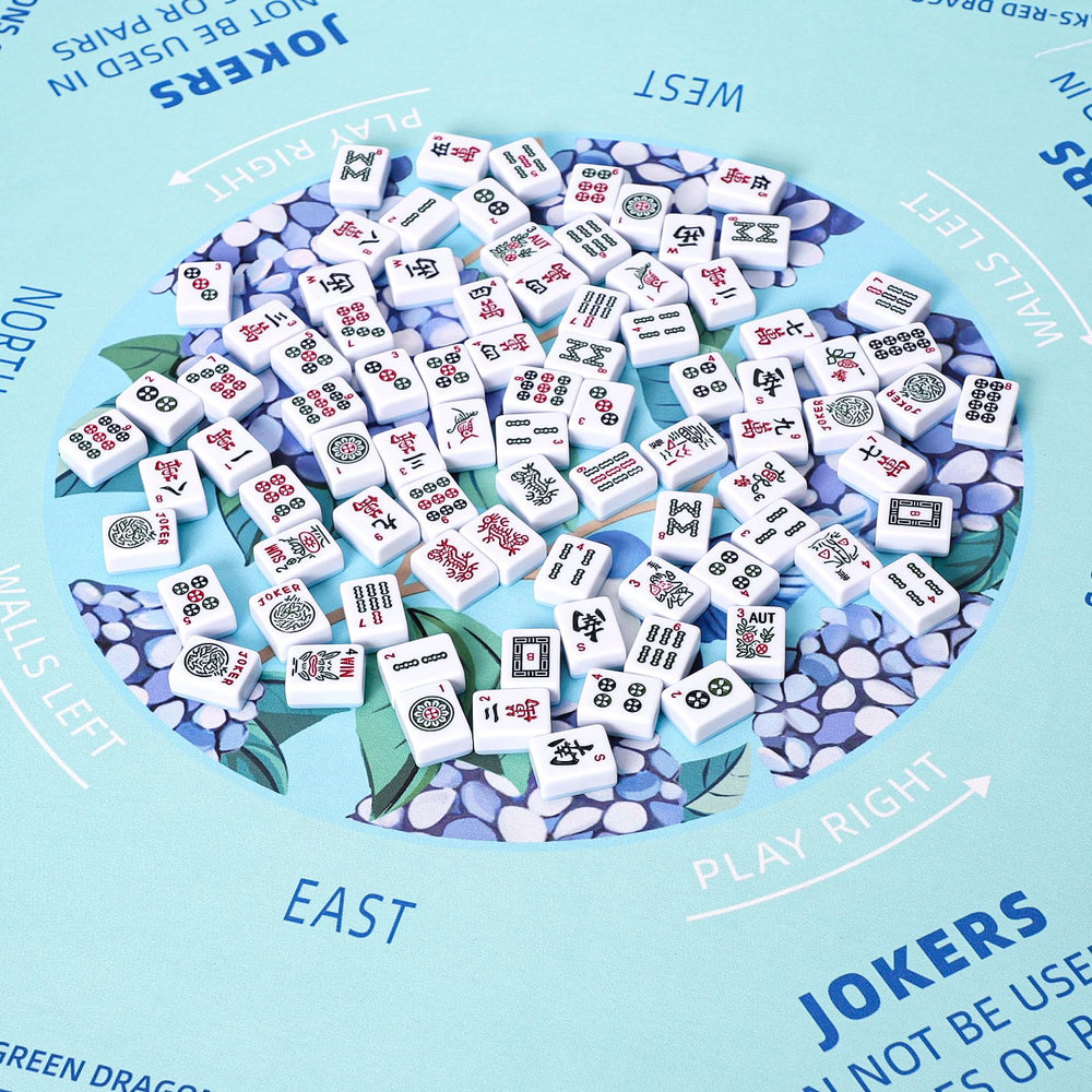 TIASUSAN Mahjong mat with three dice expands game options
