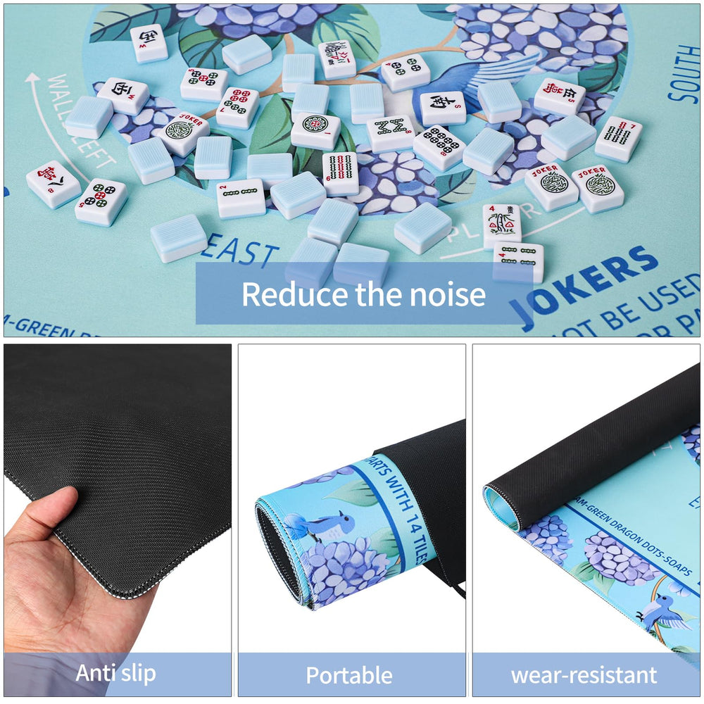TIASUSAN Mahjong mat offers noise-reducing surface for focused sessions