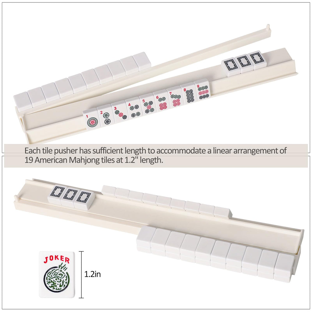 TIASUSAN mahjong racks with permanently attached pushers.