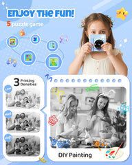TIATUA Kids Instant Print Camera 12MP lens delivers crisp, clear memories for children.