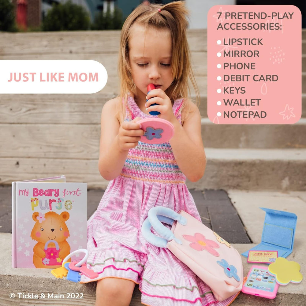 Tickle & Main My Beary First Purse with keys accessory for interactive play.