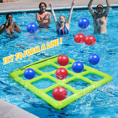 TicTac Shot family game time around the pool with TicTac Shot.