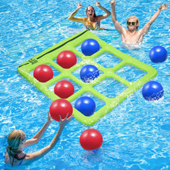 TicTac Shot inflatable pool board for pool play, ideal family games.