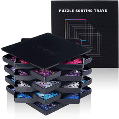 TIDYBOSS 8-tray puzzle sorter with lid keeps pieces organized for efficient sorting