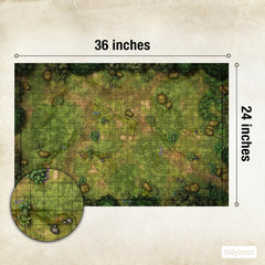 TIDYBOSS forest terrain grid mat for exploration maps