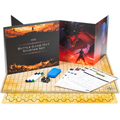 TIDYBOSS D&D foldable battle mat with square grid for quick setup and tactical play
