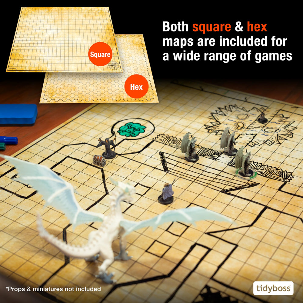 TIDYBOSS dry-erase markers set for rapid map updates during sessions