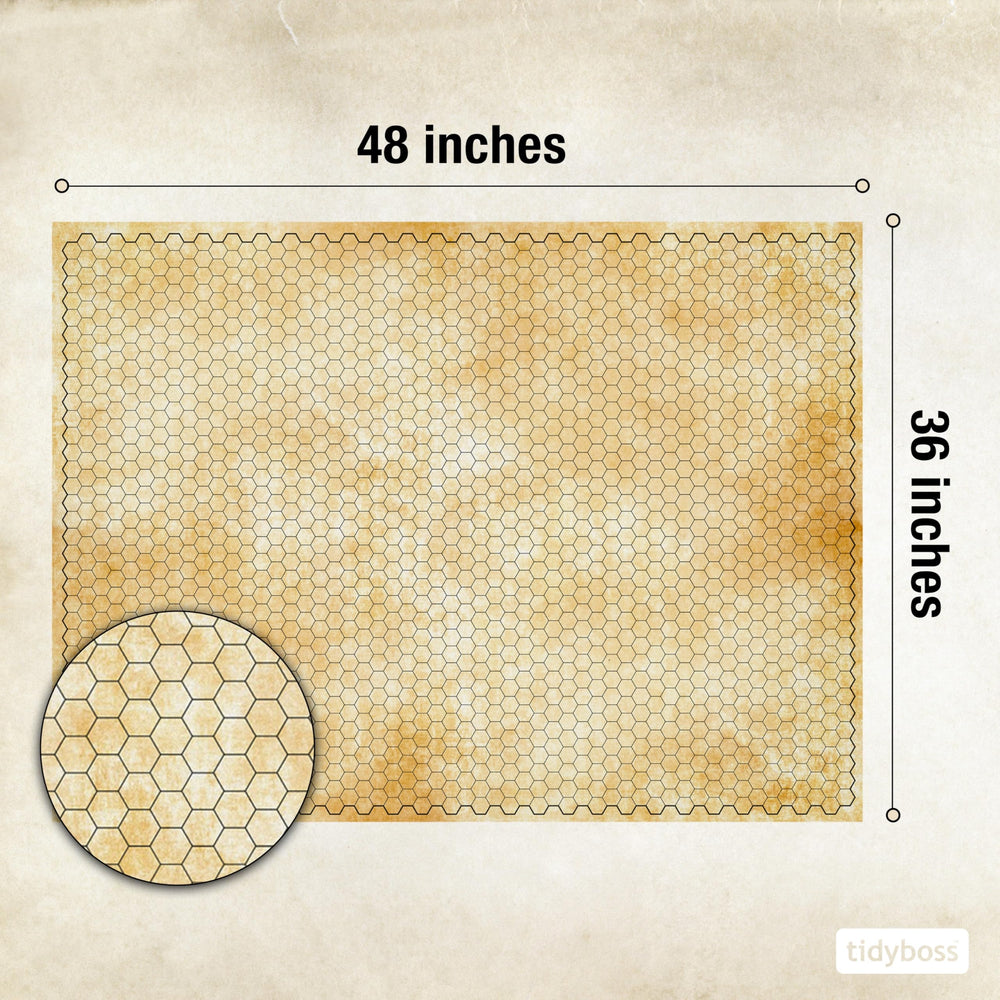 TIDYBOSS square and hex designs improve map visibility for minis.