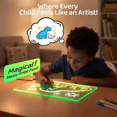 TidyKidz LumiBoard USB-C cable provides quick power and setup