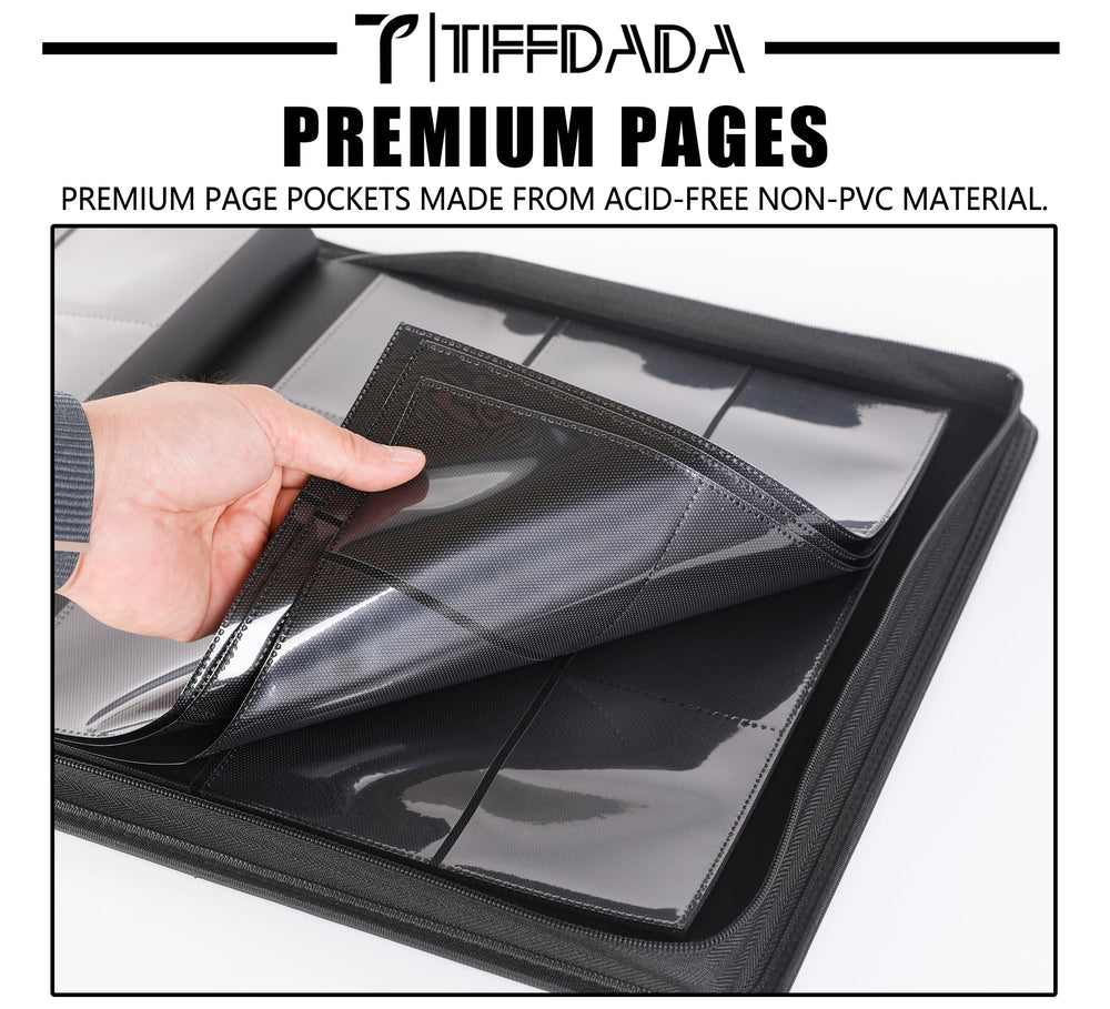 TIFFDADA interior pockets display high-transparency toploaders.