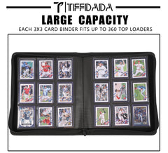 TIFFDADA binder side-loading pocket enables easy card insertion.