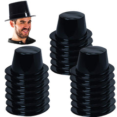Tigerdoe top hat: black plastic magician hat, comfortable for all-night parties.