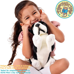 TigerHart Baxter Boston Terrier 12-inch warranty label, 90-day coverage for manufacturer defects.
