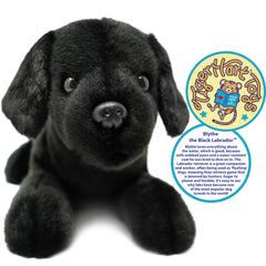 TigerHart Blythe The Black Lab plush closeup fabric; soft texture and safe dyes.