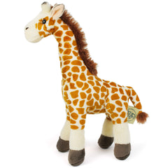 TigerHart Evelyn giraffe plush safety tag confirms compliance and quality standards.