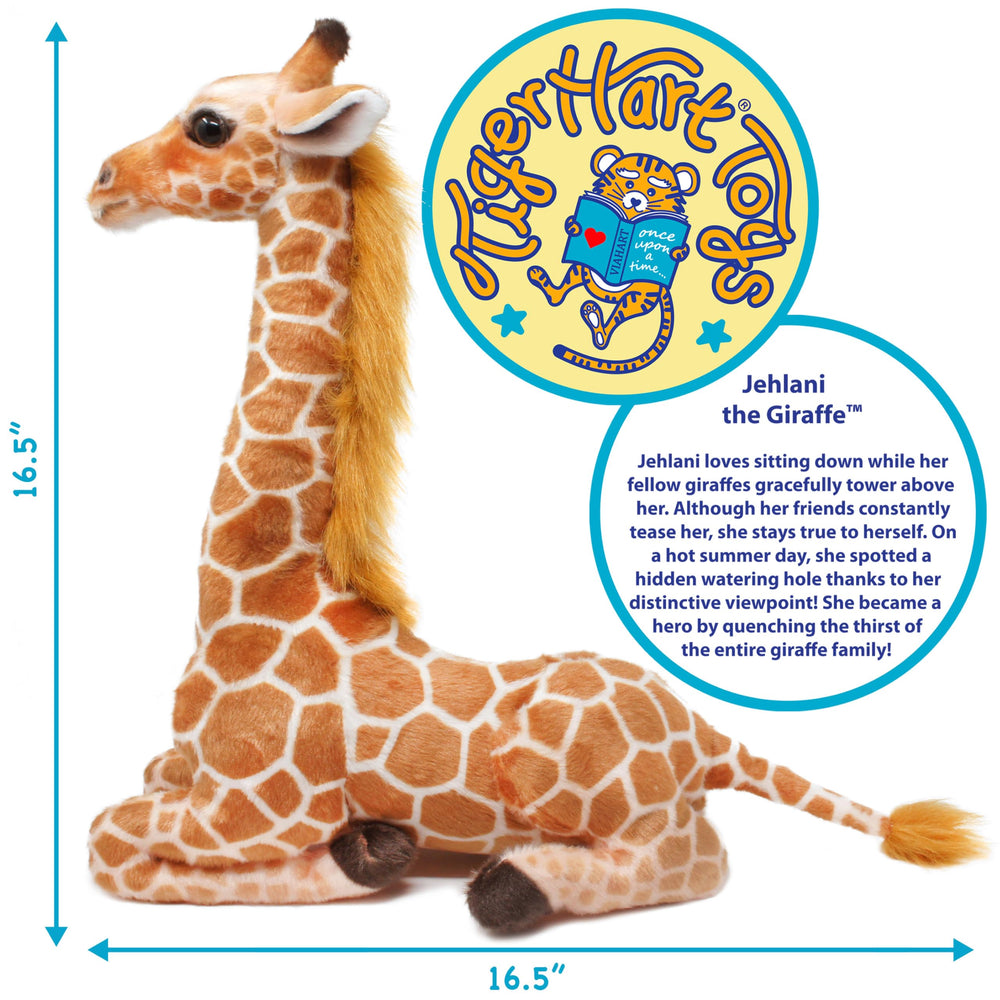 TigerHart Jehlani giraffe plush head foam for lifelike look.