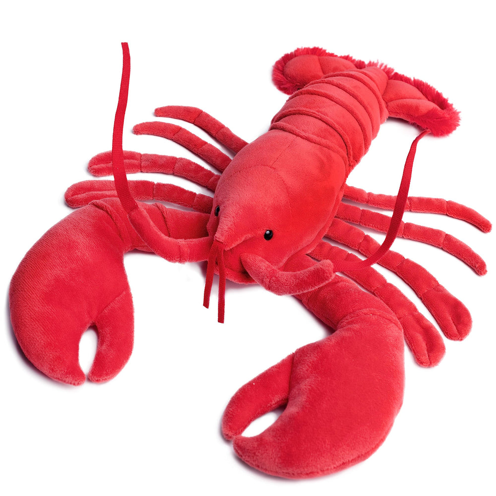 TigerHart Lenora the Lobster plush head view, soft fabric perfect for cuddling.