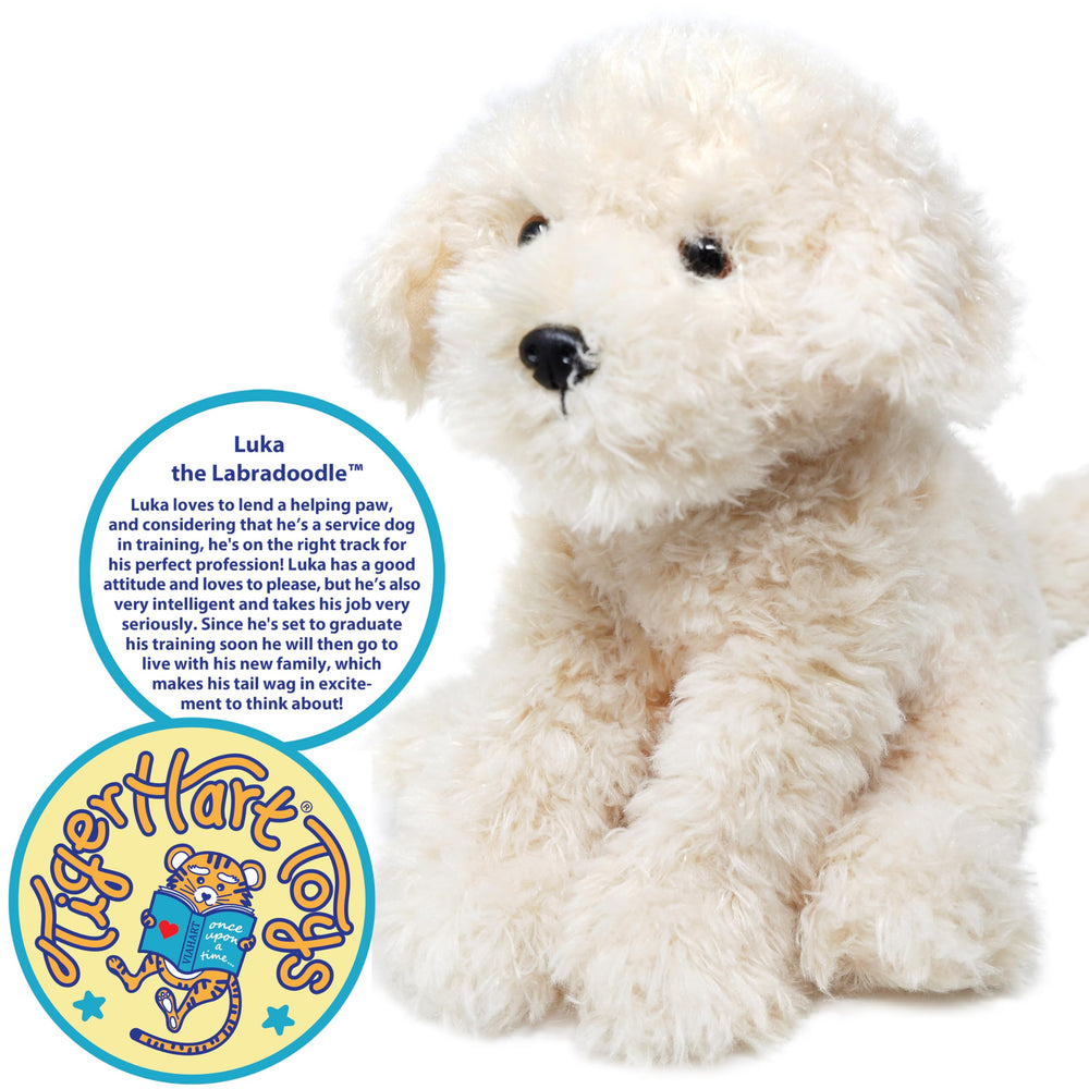 TigerHart Luka Labradoodle plush, beads-weighted interior for a balanced feel