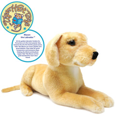 TigerHart Mason plush face close-up shows friendly expression for imaginative play.