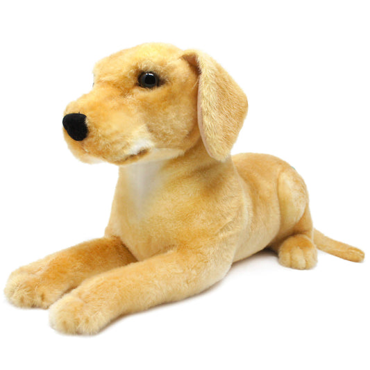 TigerHart Mason Labrador plush full view emphasizes soft fabric for cuddling.