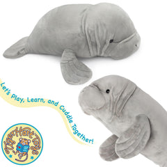 TigerHart Morgan manatee plush care instructions; easy cleaning and maintenance