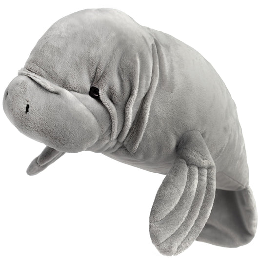TigerHart Morgan manatee plush front view; soft, huggable 21-inch companion