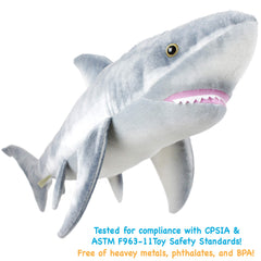 TigerHart Sammy the Shark care instructions for easy cleaning