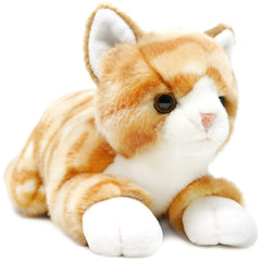 TigerHart Tamarr orange tabby plush closeup highlights soft fabric for comforting hugs