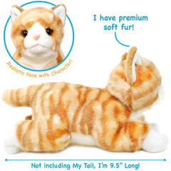 TigerHart Tamarr plush side view shows compact size for kids playrooms
