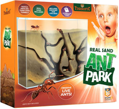 Tigerific ant farm inside view reveals tunnels for hands-on science at home.