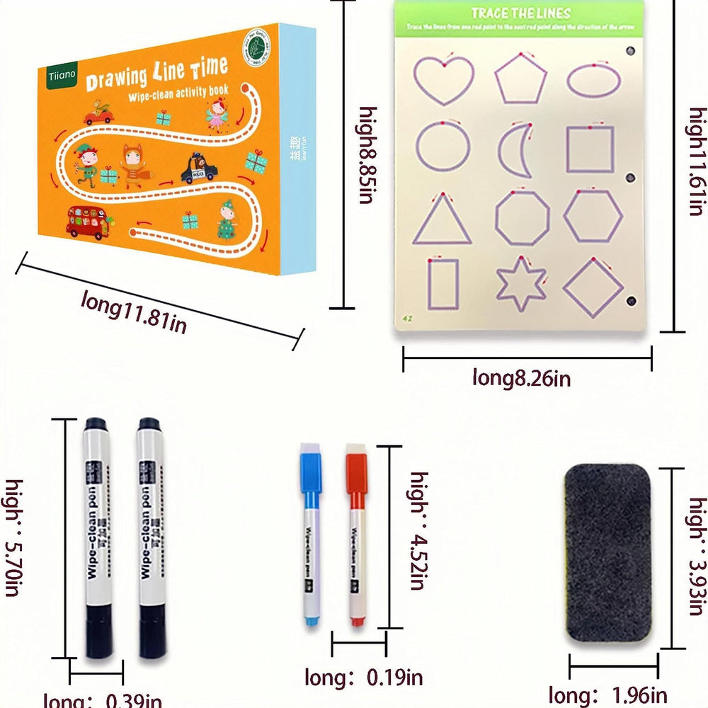 Tiiano tracing lines cards promote fine motor skills and recognition learning