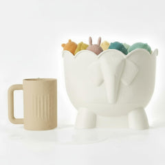 Tiipi Bath Buddy Toy Storage keeps bath toys neatly organized and accessible.