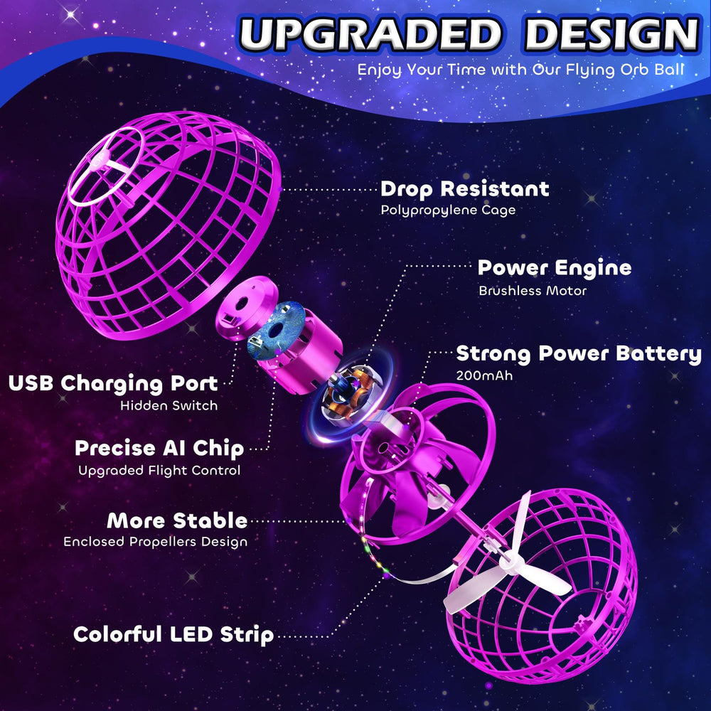 Tikduck galactic purple dronesphere brings a futuristic vibe to play.
