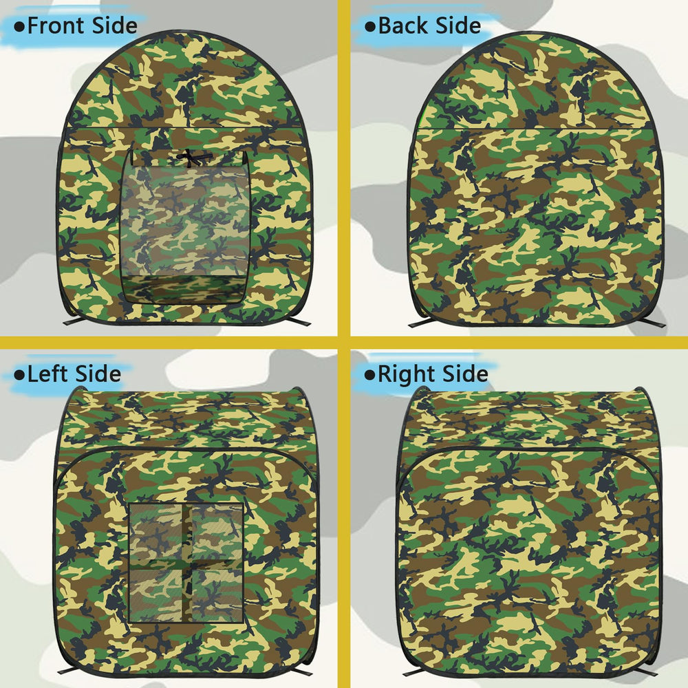 TikOnsYol camo play tent in use during outdoor adventure