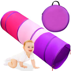 TIKTENT Kids Play Tunnel fully extended for active toddler play and peek-a-boo fun