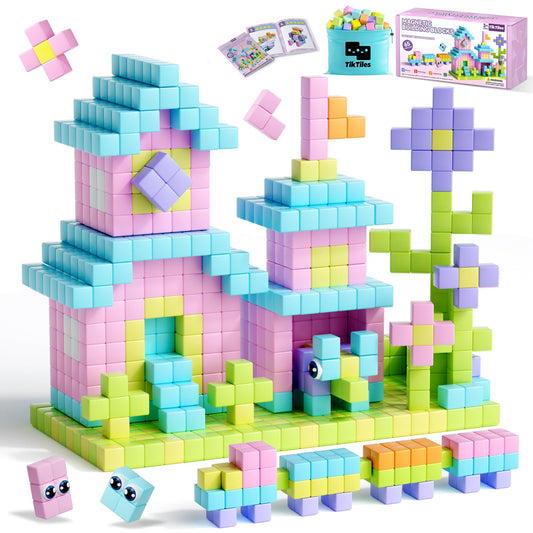 TikTiles 65-piece magnetic blocks with magnet eyes for imaginative play and fine motor skills