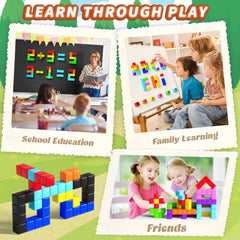 TikTiles bright color blocks attract visual interest during building