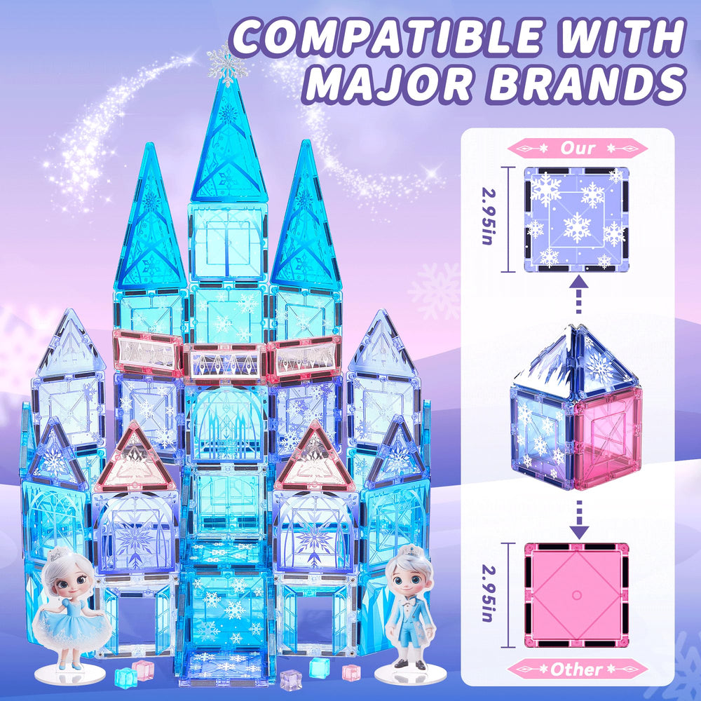 TikTiles magnetic tiles close-up showing sturdy magnets for durable builds