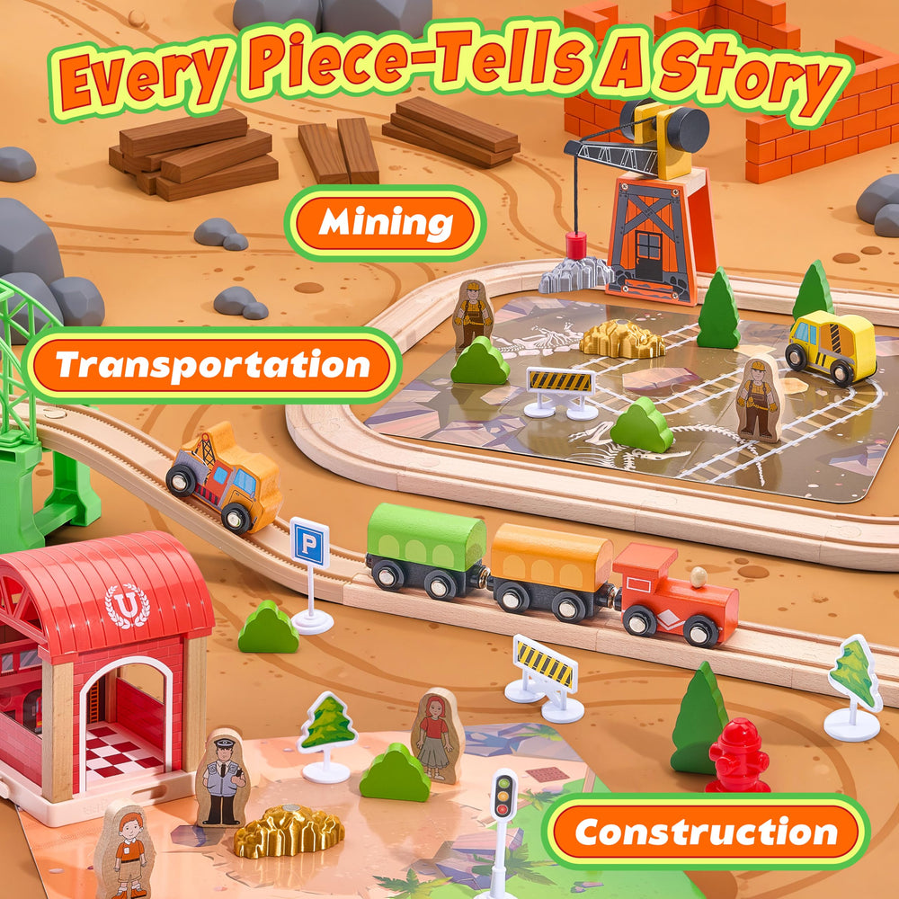 TikTiles puzzle boards show construction-site and mine scenarios.