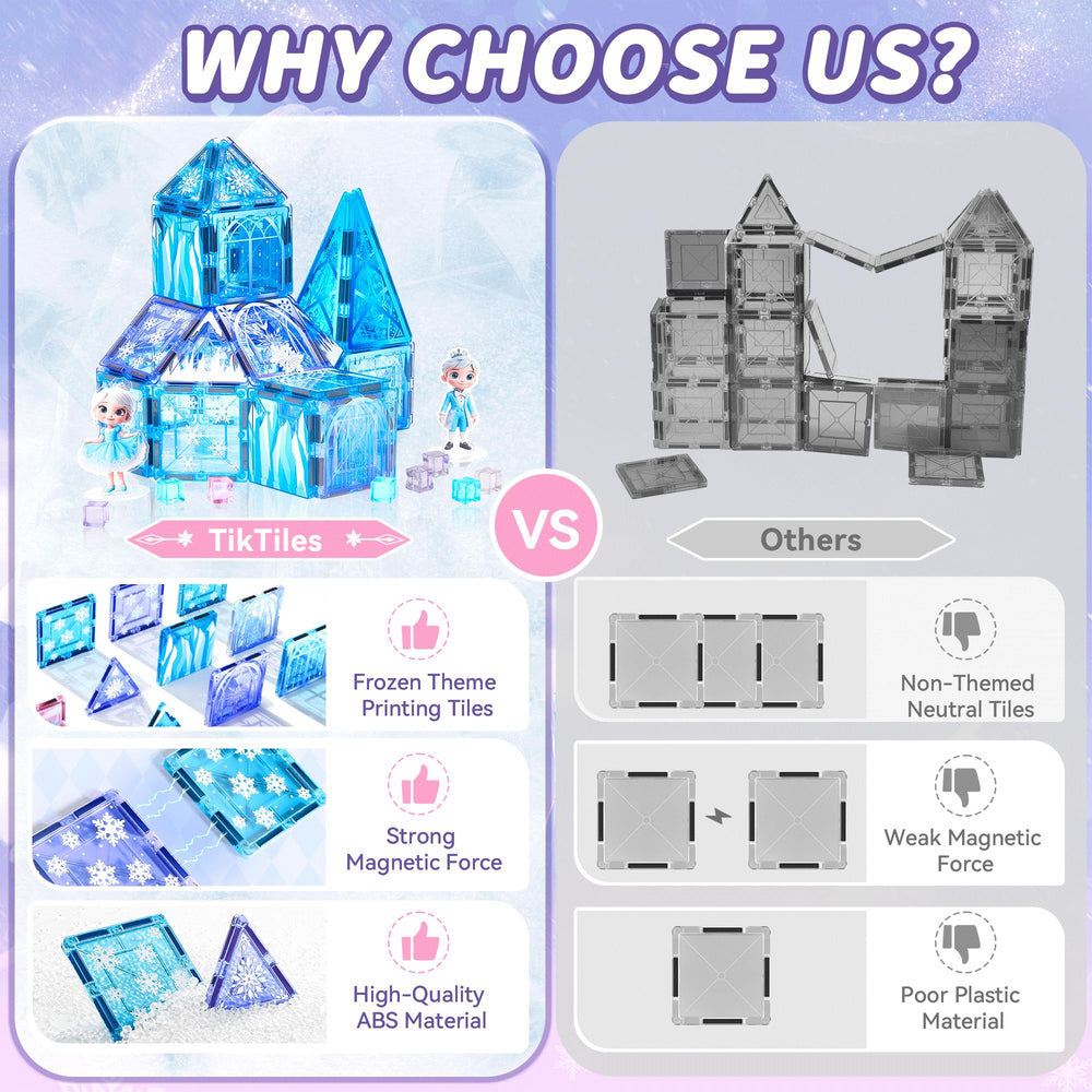 TikTiles snowflakes and ice blocks add wintry charm to builds and scenes