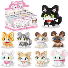 TIM CHESS mini cat blocks showcase nine breeds for creative play and fine motor skills